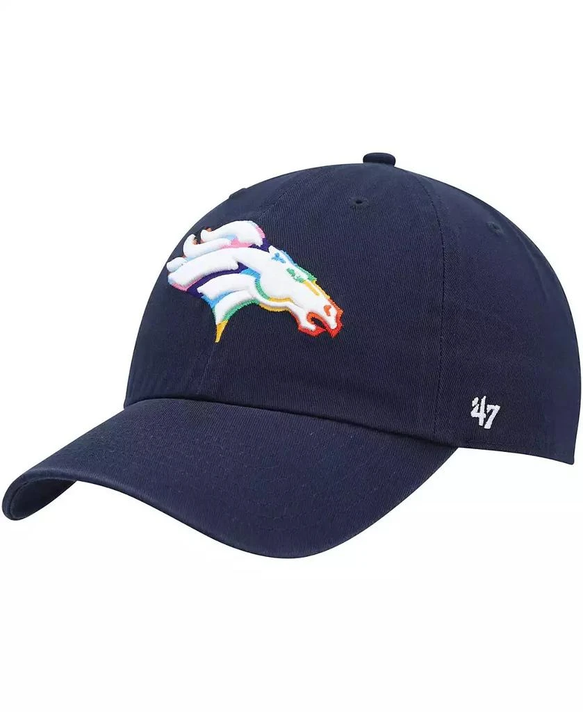 47 Brand Men's Navy Denver Broncos Pride Clean Up Adjustable Hat 1
