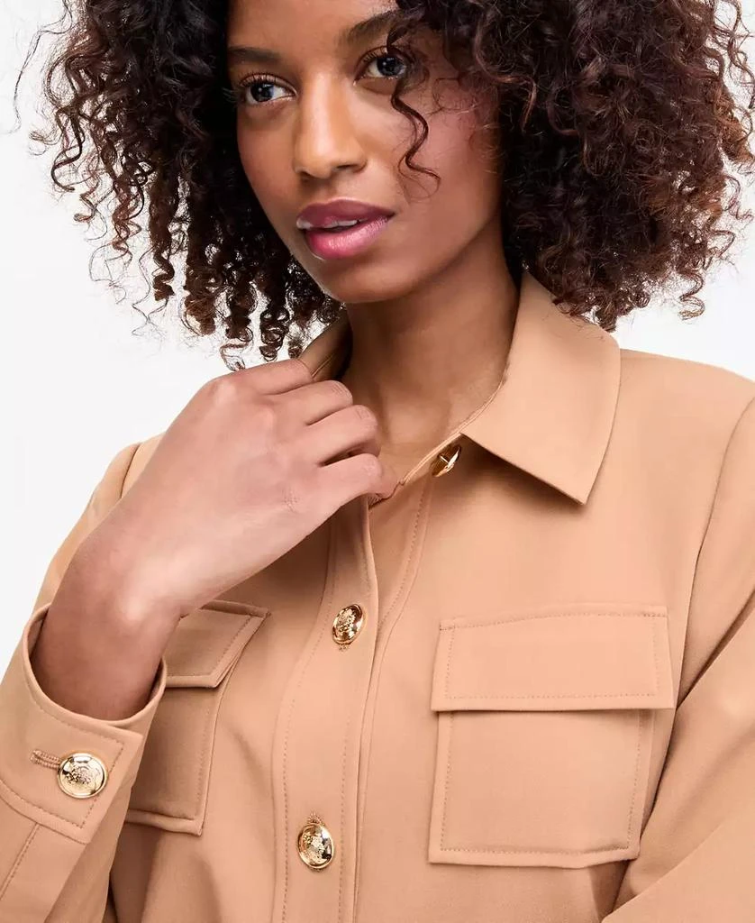 Tahari Women's Cropped Button-Front Jacket, Regular & Petites 3