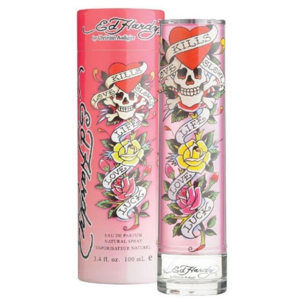 Christian Audigier 2PCS Combo Ed Hardy Eau De Parfum  Women's Perfume 3.4 Oz