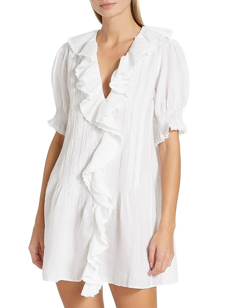 DÔEN Piper Belted Ruffled Minidress 6