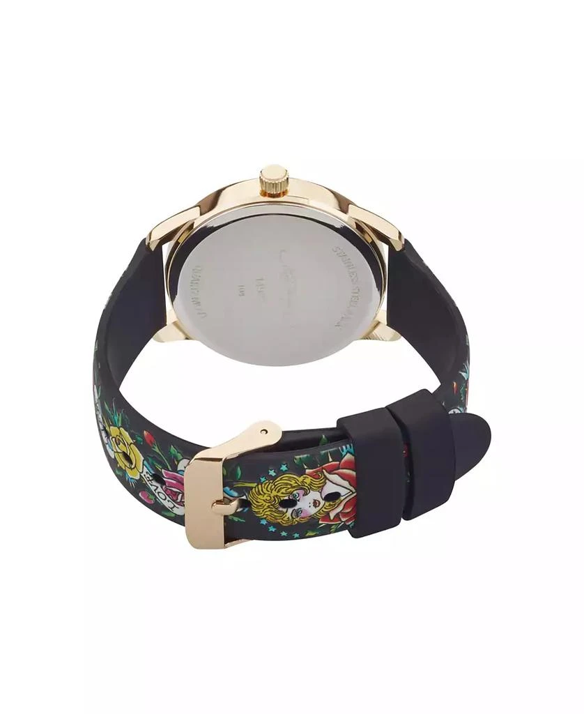 Ed Hardy Women's Quartz Matte Black Silicone Strap Analog Watch 3