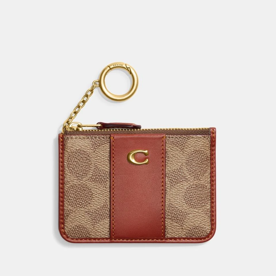 Coach Coach Leather Signature Leather Mini ID Card Case 1