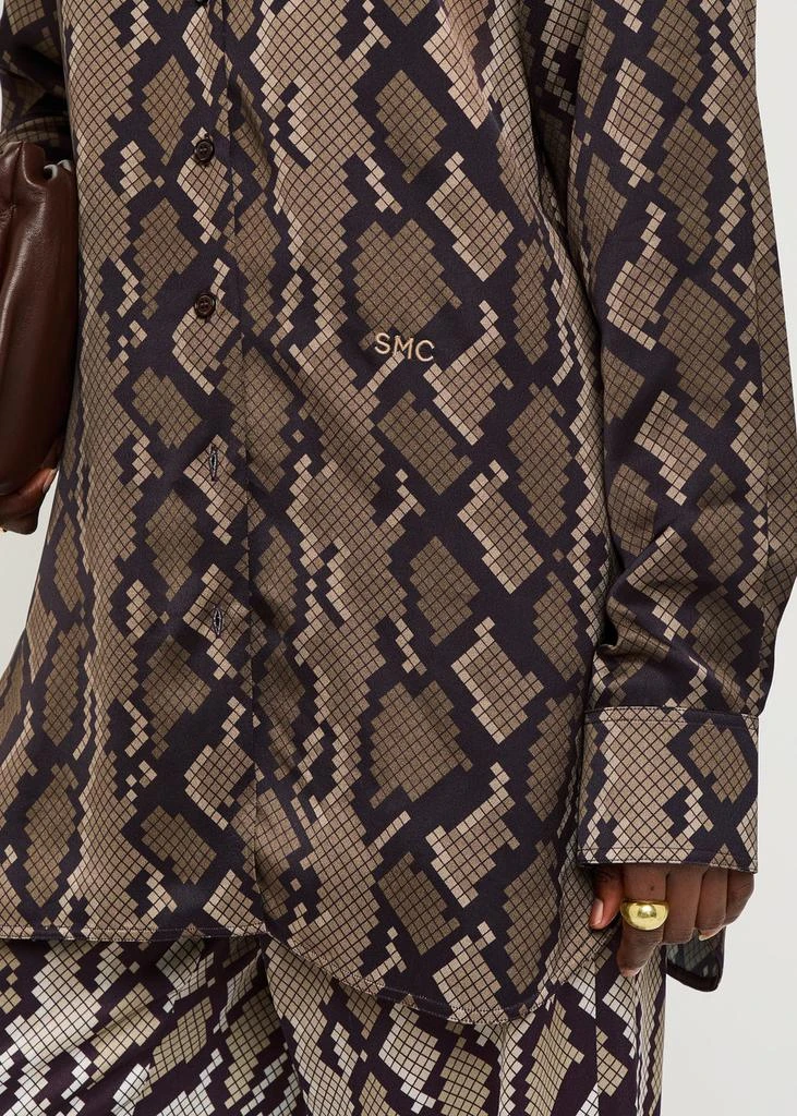 Stella McCartney Snake print satin pyjama shirt 5