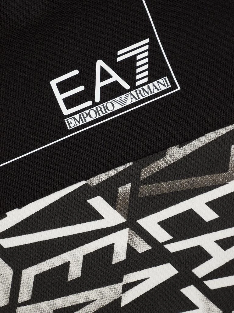 EA7 EMPORIO ARMANI Boys Logo Hoodie in Black 4