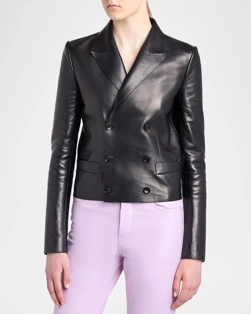 Tom Ford Nappa Leather Double-Breasted Blazer 4