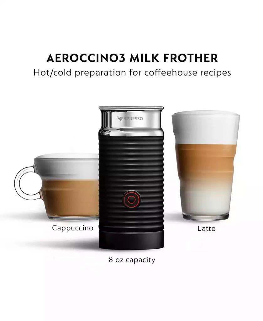 Nespresso Vertuo Next Premium Coffee and Espresso Machine by De'Longhi, Black Rose Gold with Aeroccino Milk Frother 6