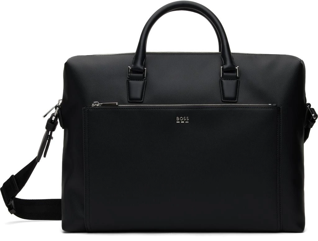 Hugo Boss Black Grained Faux-Leather Briefcase 1
