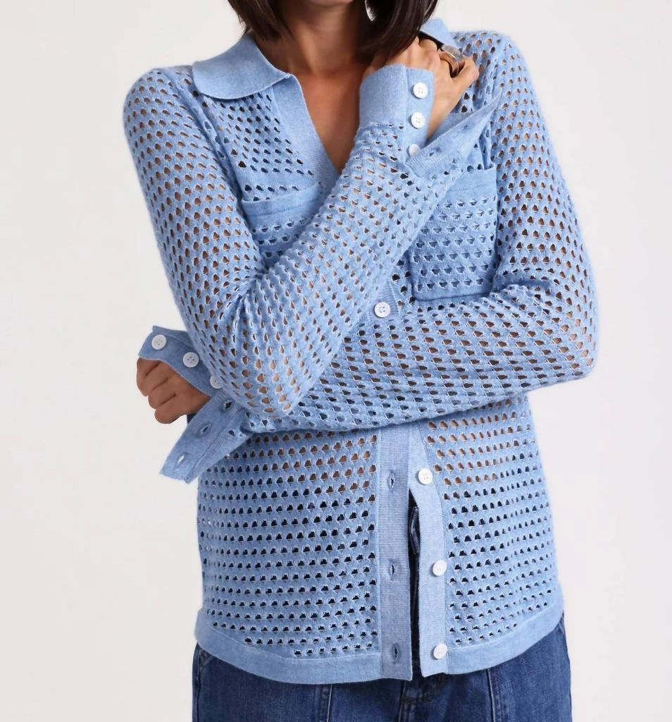 Minnie Rose Minnie Rose - Plaited Mesh Button Down Shirt 4