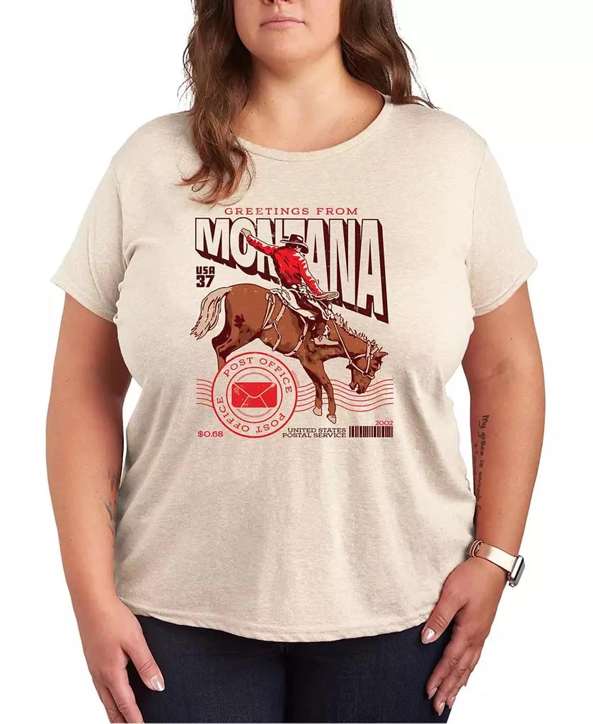Hybrid Apparel Montana Stamp Plus Size Graphic T-Shirt