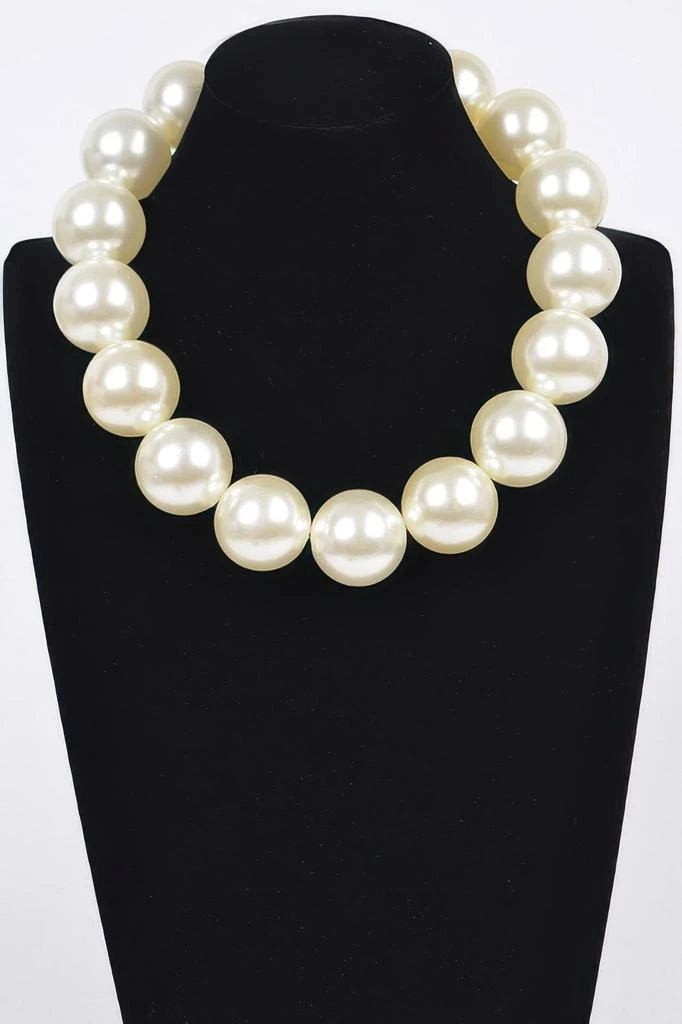 TRUEDAMES Big Round Pearl Necklace