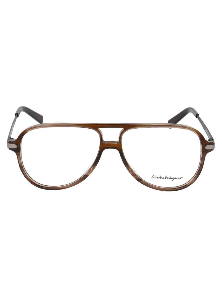 Ferragamo Eyewear Ferragamo Eyewear Aviator Frame Glasses 1