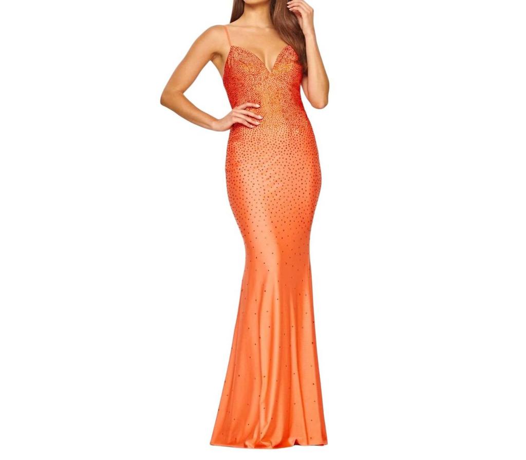 Faviana Faviana - V-Neck With Rhinestone Prom Dress