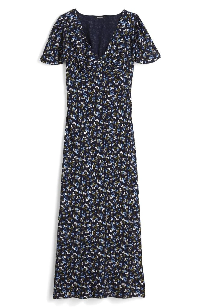 Madewell Floral Seamed Flutter Sleeve Maxi Dress 4