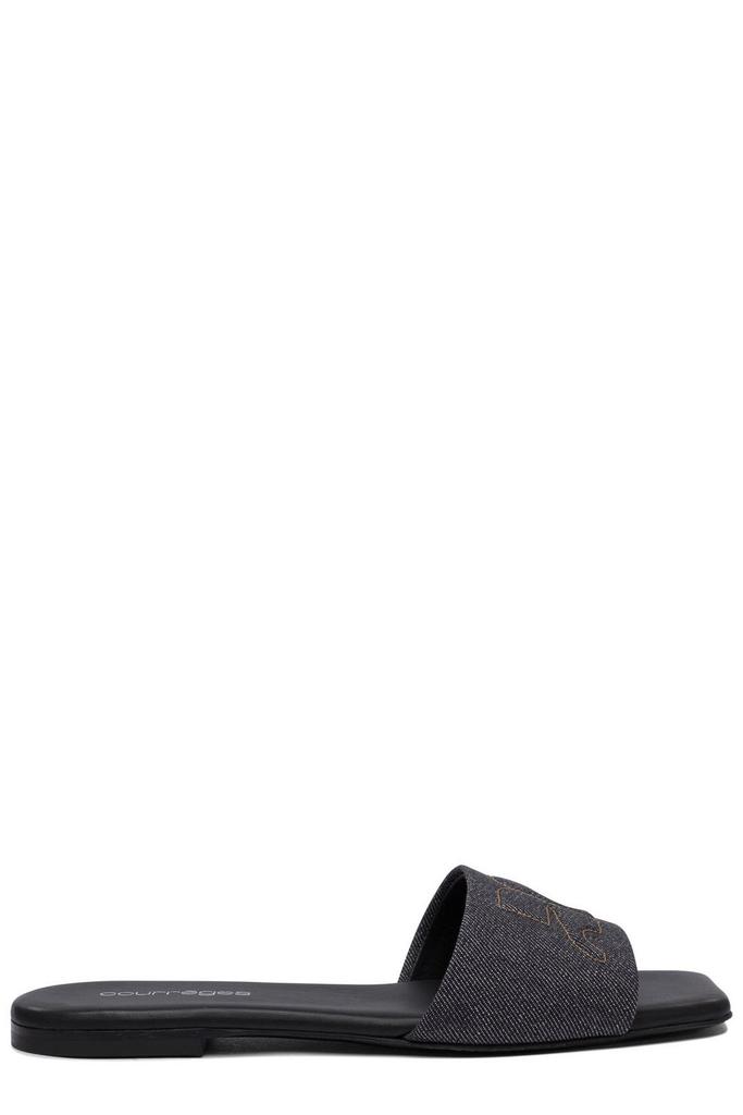 【関税&送料込】Courreges Mule Sleek Courrèges 70mm square-toe Leather Mules | Black | FARFETCH