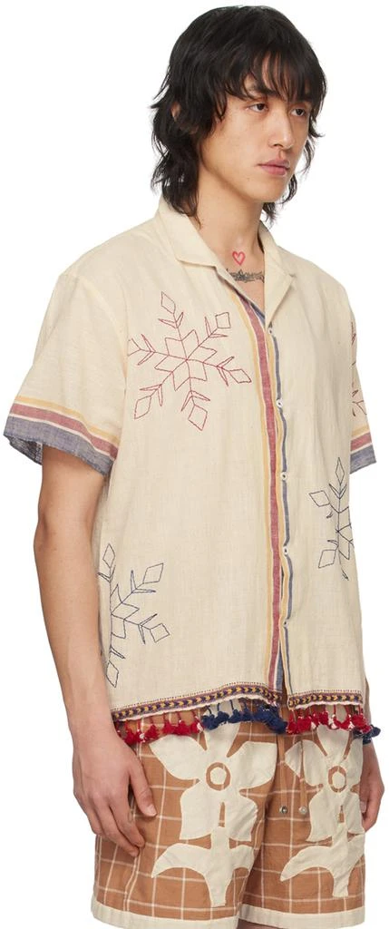 HARAGO Off White Tassel Shirt 2