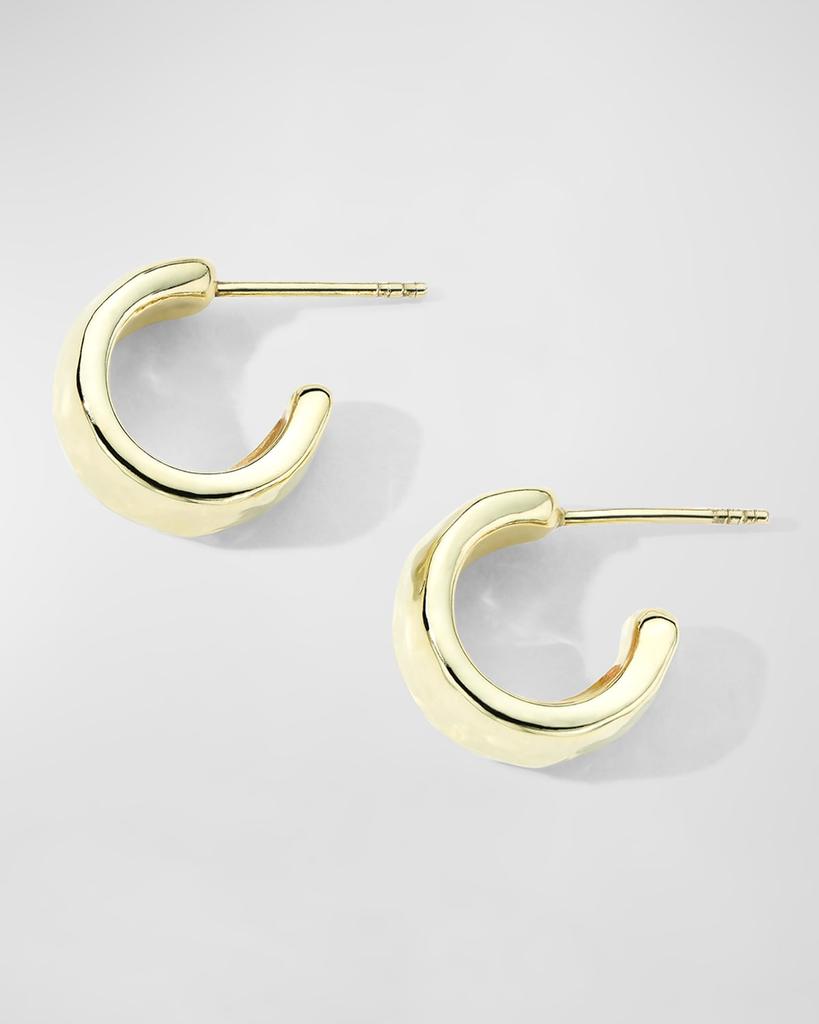 Ippolita Classico Huggie Hammered Hoop Earrings in 18K Gold