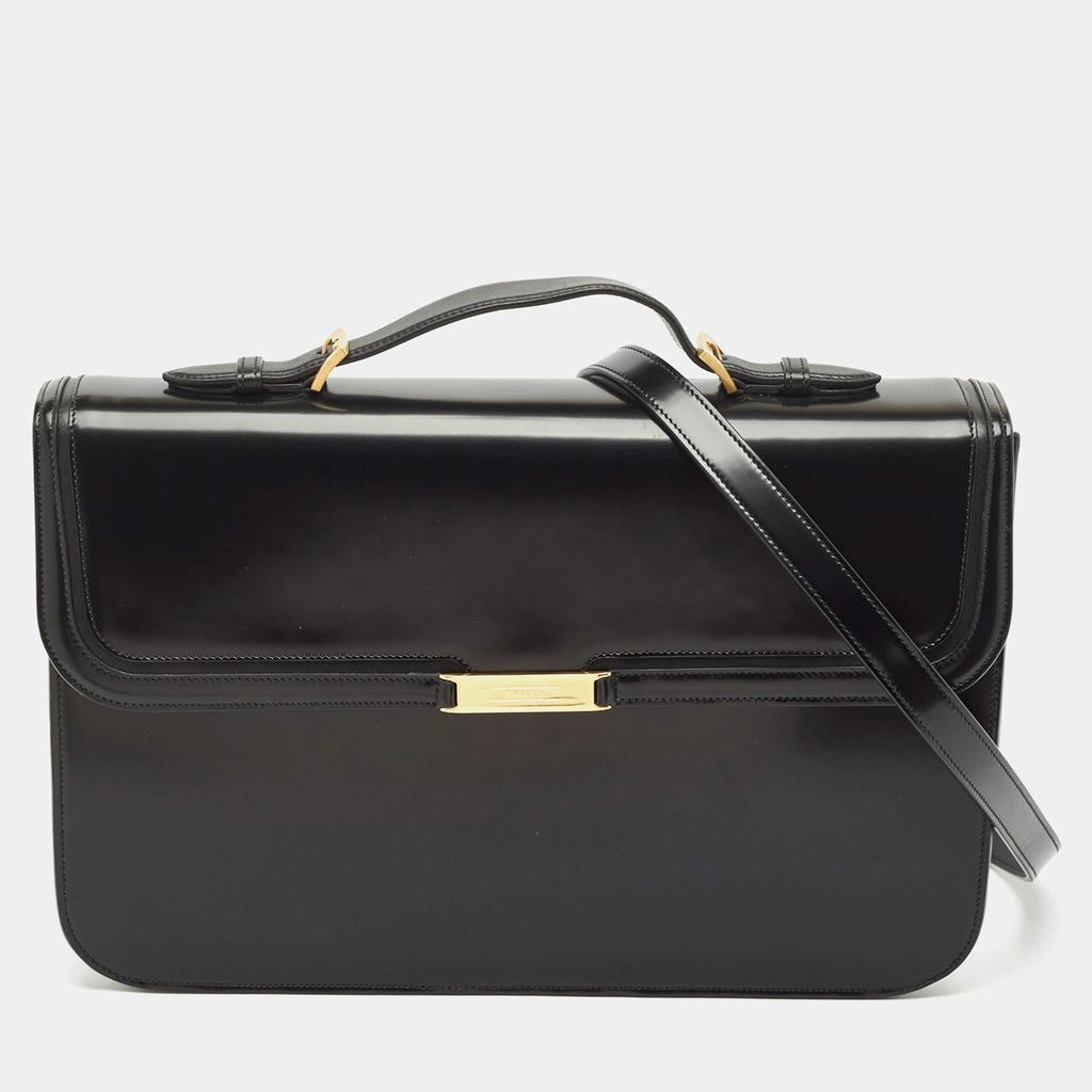 Bally Bally Logo Plaque Striped Zipped Briefcase