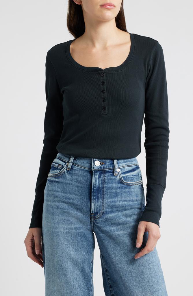 Treasure & Bond Scoop Neck Henley