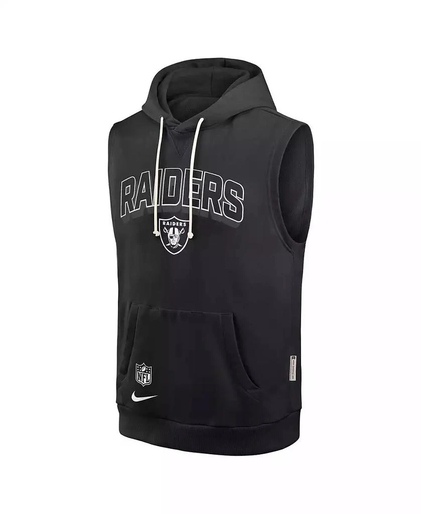 NIKE Men's Black Las Vegas Raiders Sideline Performance Sleeveless Pullover Hoodie 2