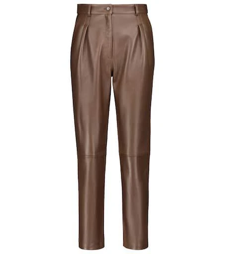 ETRO High-rise tapered leather pants 1