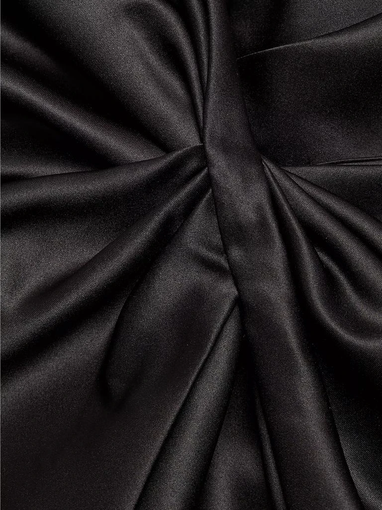 Amsale Duchess Satin Bow-Back Midi-Dress 7