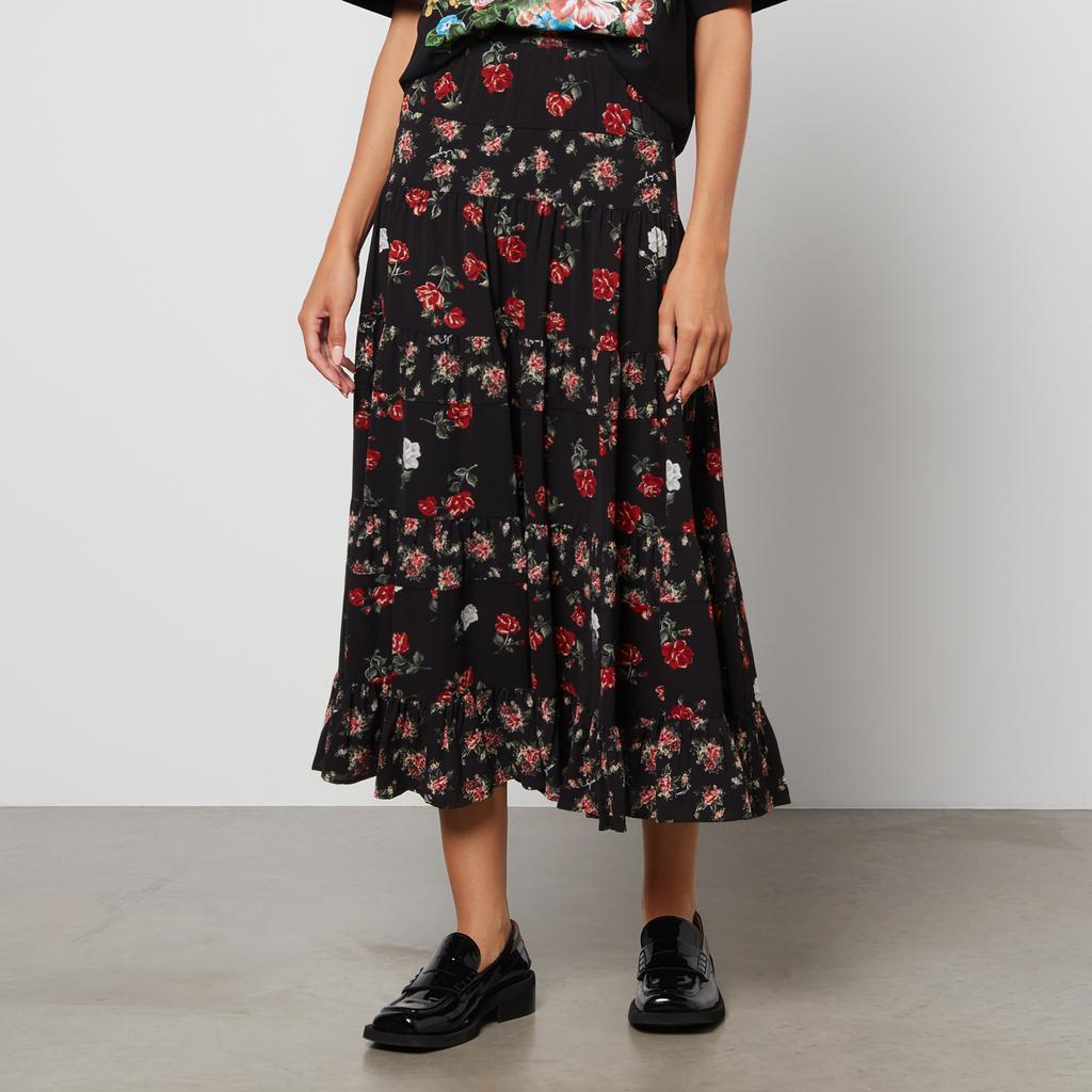 See by Chloé See By Chloé Juliette Floral-Print Stretch-Crepe Maxi Skirt