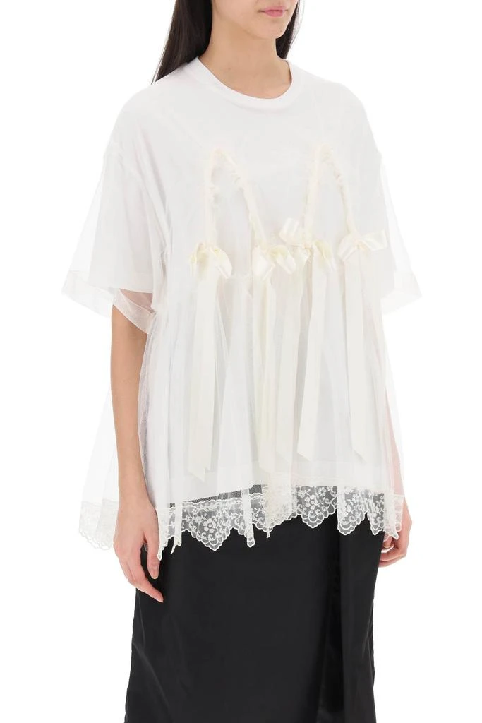 Simone Rocha Simone rocha tulle top with lace and bows 2