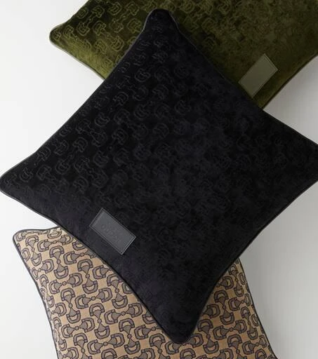 Gucci Horsebit jacquard velvet cushion 3