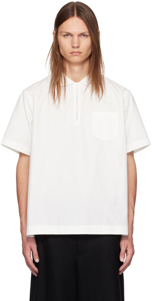 トップス sacai Cotton Jersey Polo Shirt sacai Cotton Jersey Polo SS Shirt Blue Gray | HAVEN
