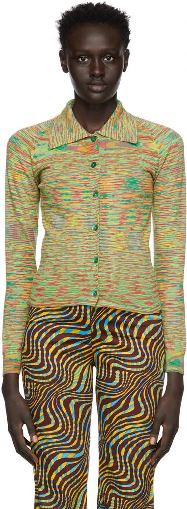 Gimaguas SSENSE Exclusive Green & Red Agatha Cardigan 1