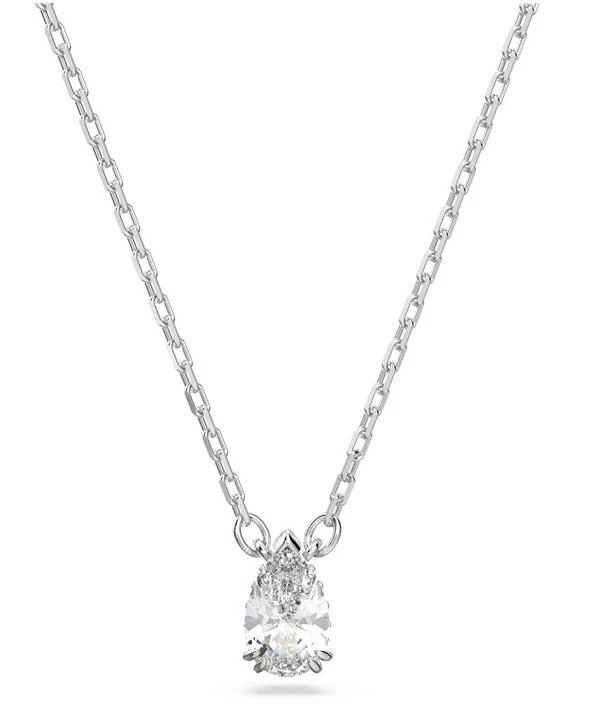 Swarovski Millenia White Rhodium Plated Pear Cut Pendant Necklace 1