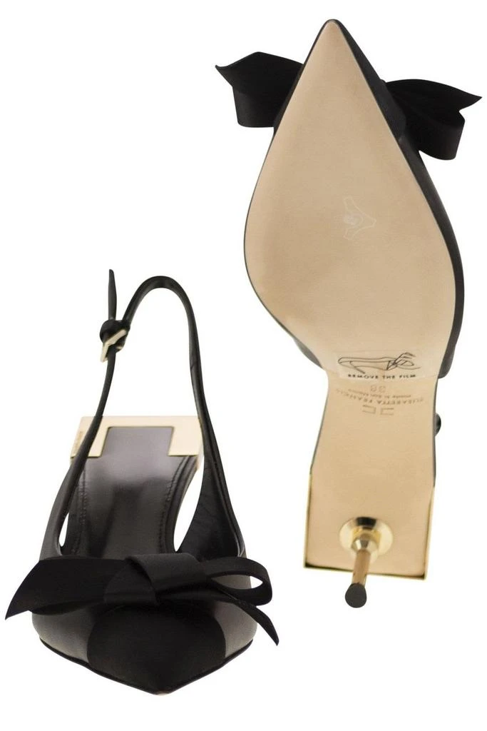 ELISABETTA FRANCHI Elisabetta Franchi Satin Bow Detailed Slingback Pumps 5
