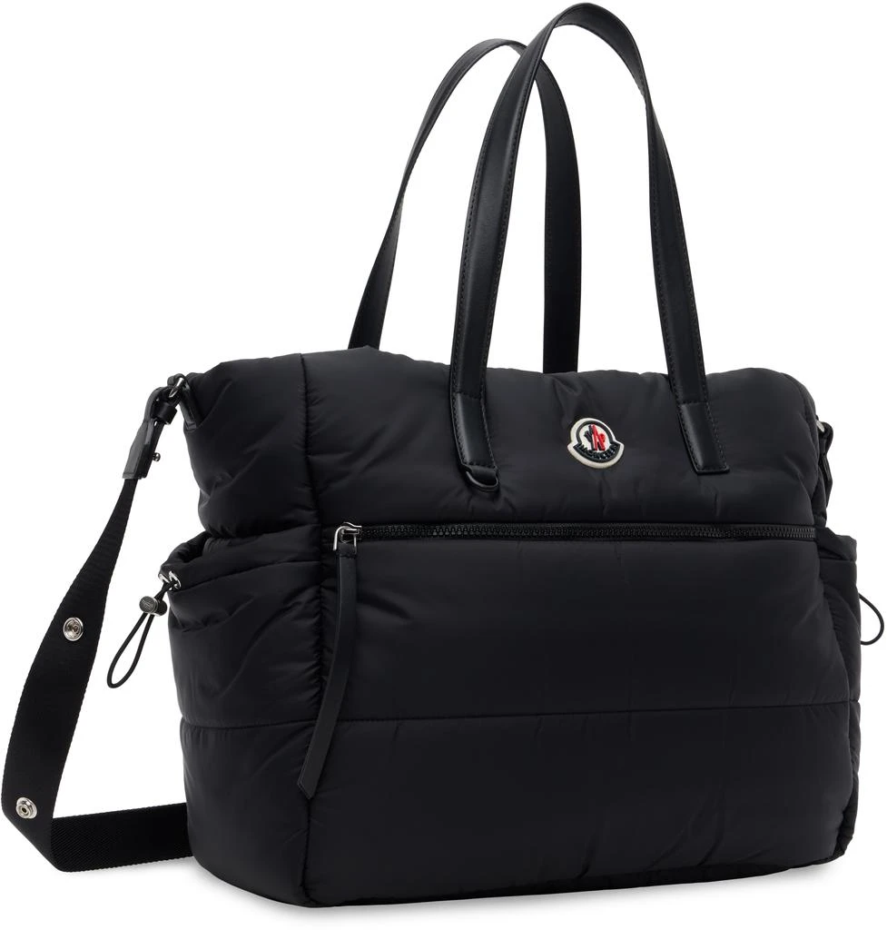 Moncler Baby Black Logo Diaper Bag 2