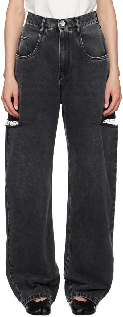 MAISON MARGIELA Black Cut-Out Jeans 1