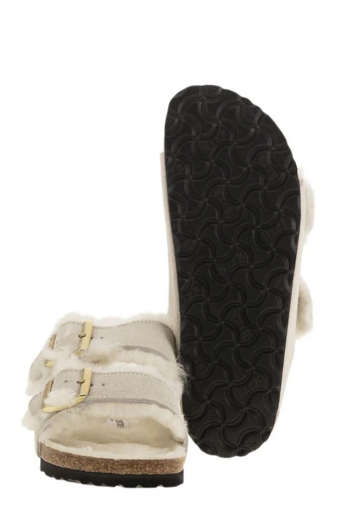 Birkenstock Birkenstock Arizona - Suede Lamb Fur Slipper 5