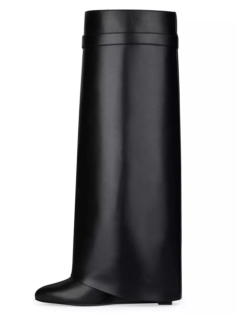 Givenchy Shark Lock Leather Boots with Wide Calf 4