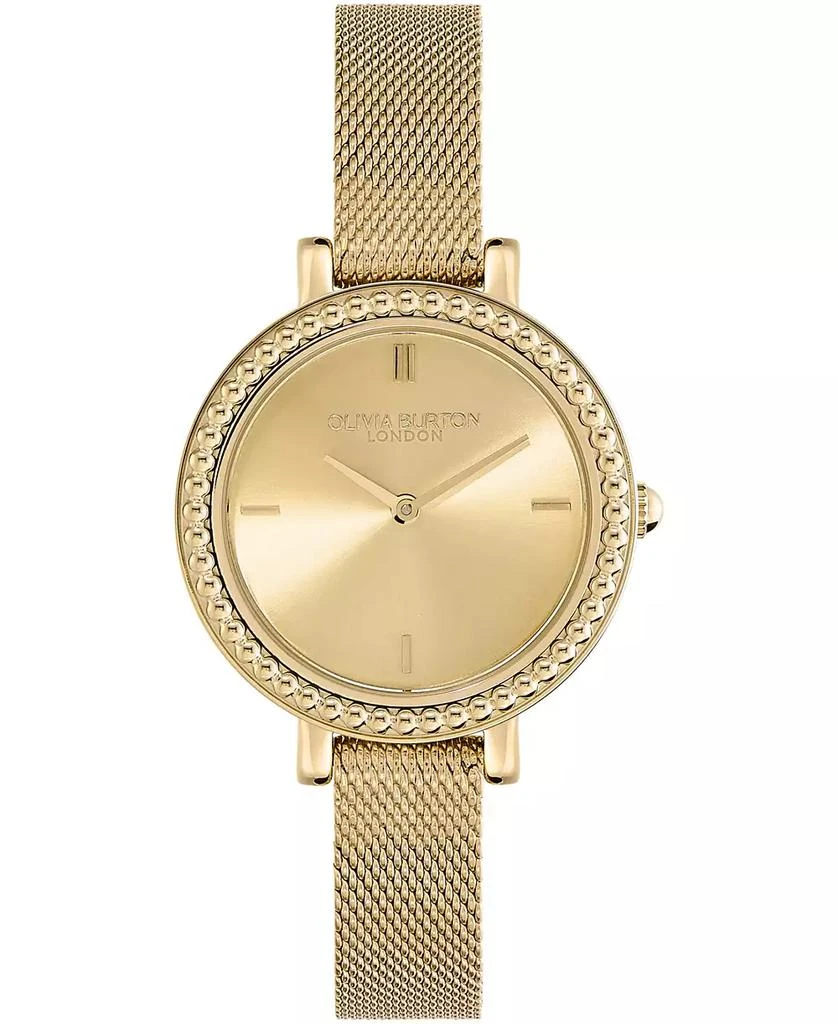 Olivia Burton Women's Vintage-Like Bead Gold-Tone Stainless Steel Mesh Watch 1