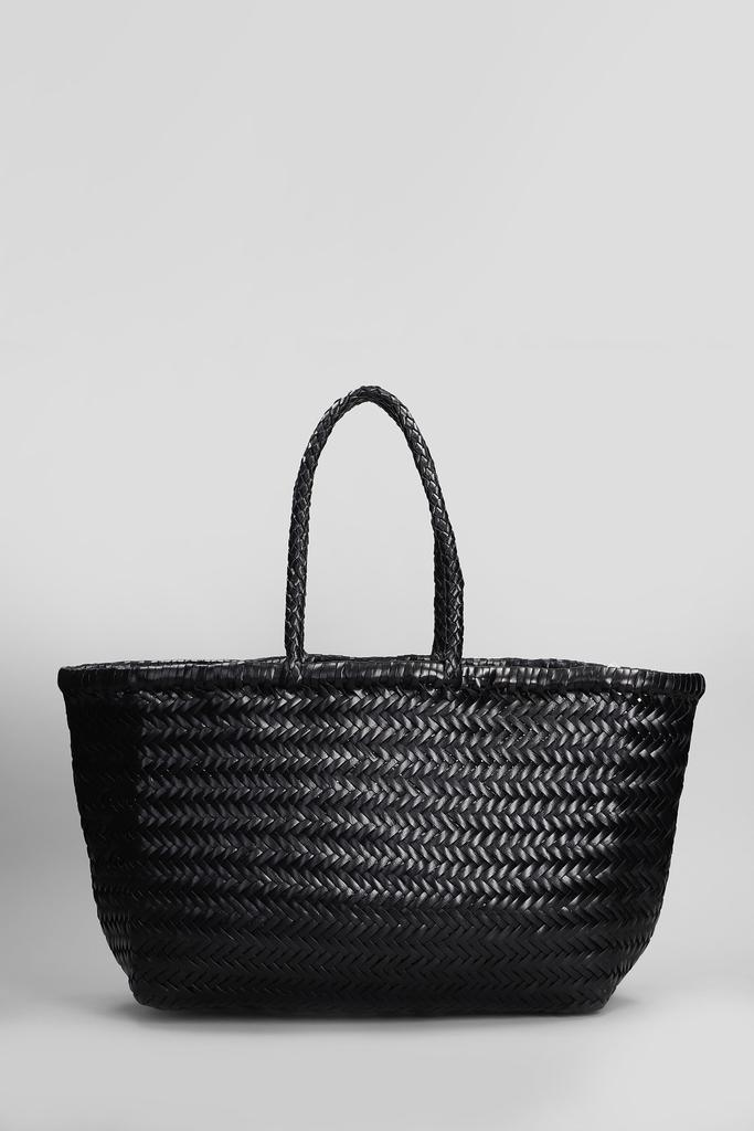 DRAGON DIFFUSION Bamboo Triple Jump Tote In Black Leather