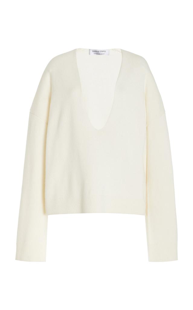 Solid & Striped Solid & Striped - x Sofia Richie Grainge Exclusive The Lowell Cashmere Top - Off-White - L - Moda Operandi