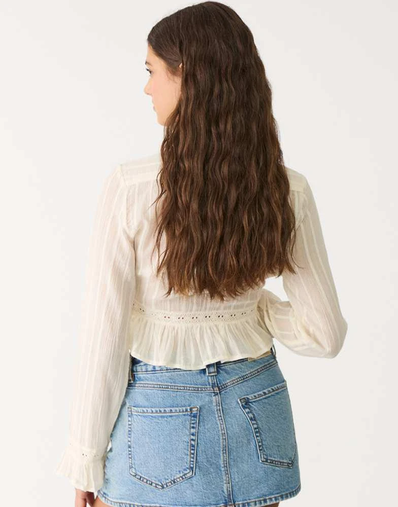 Stradivarius Stradivarius D62 denim skort in light blue 4