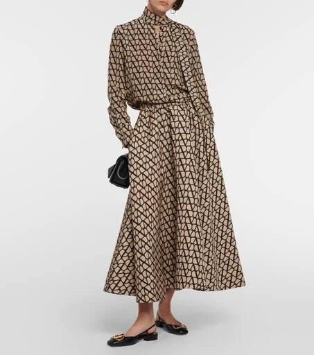 Valentino VLogo leather slingback flats 2