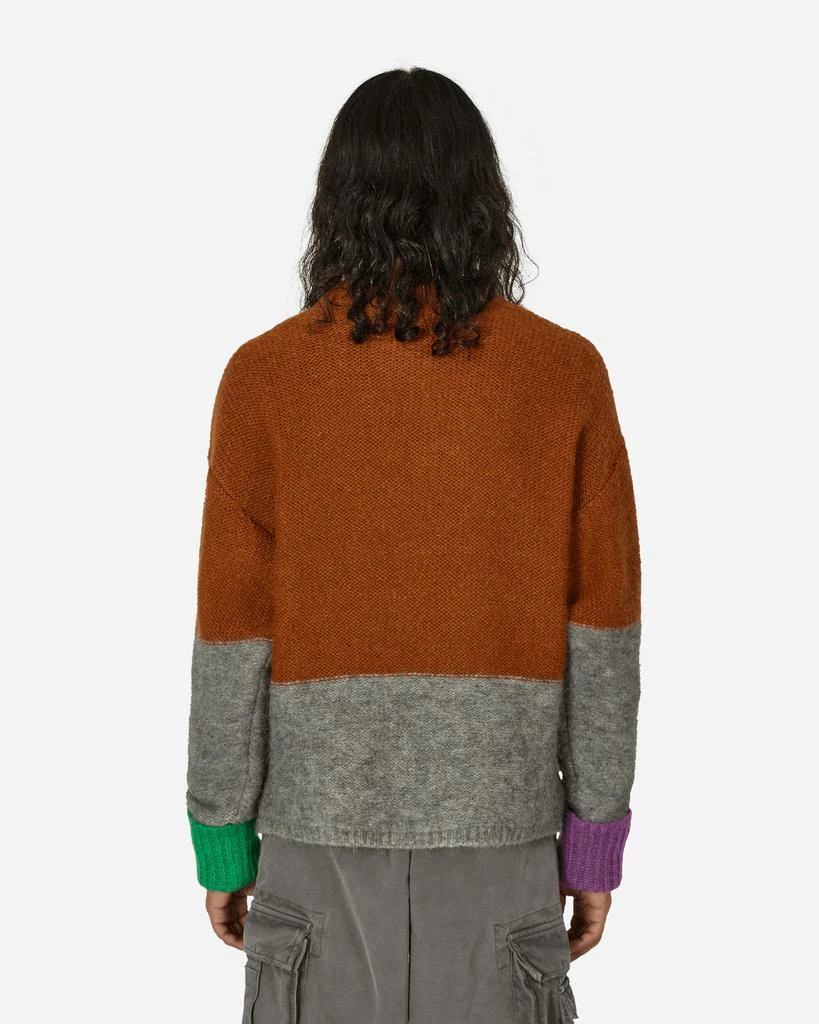 ERL Mohair Skull Intarsia Sweater Brown 3