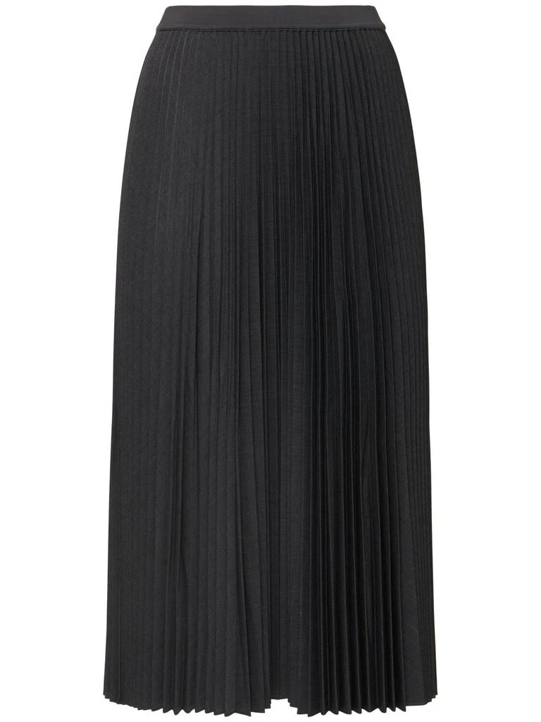 Theory Pleated Wool Blend Midi Skirt 1