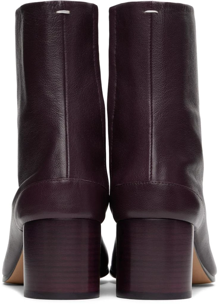 MAISON MARGIELA Burgundy Tabi Ankle Boots 2