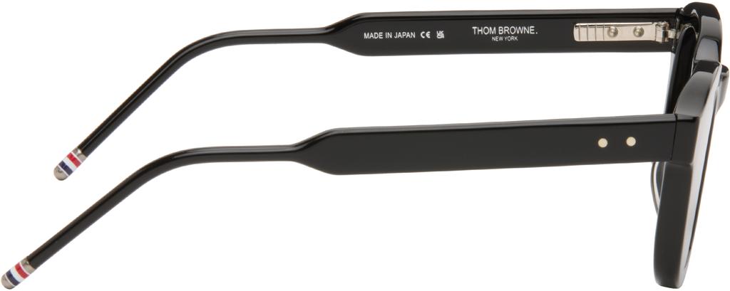 Thom Browne Black Acetate Rectangular Sunglasses