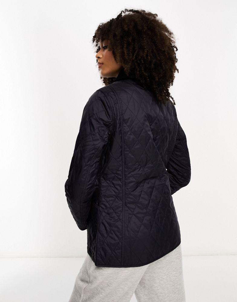 Barbour Barbour Annandale diamond quilt jacket with cord collar in navy