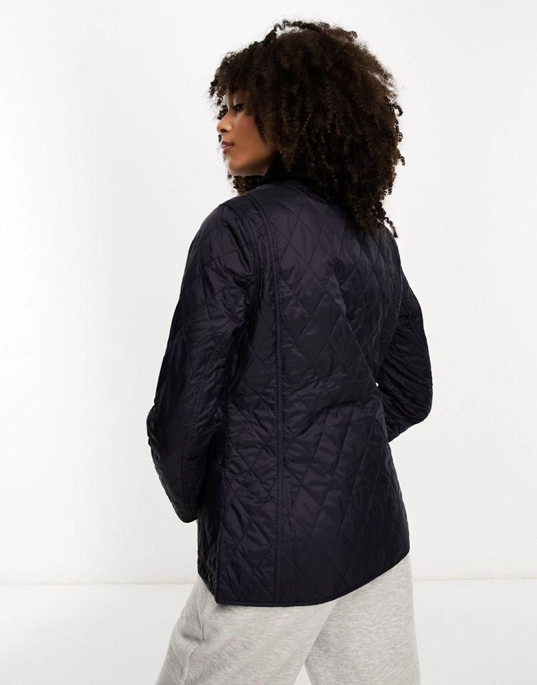 Barbour Barbour Annandale diamond quilt jacket with cord collar in navy 2