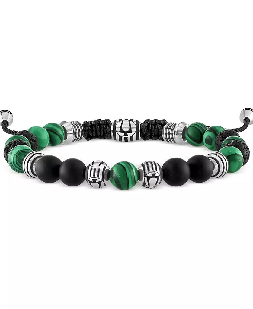 Bulova Men's Marine Star Beaded Bolo Bracelet in Stainless Steel 2