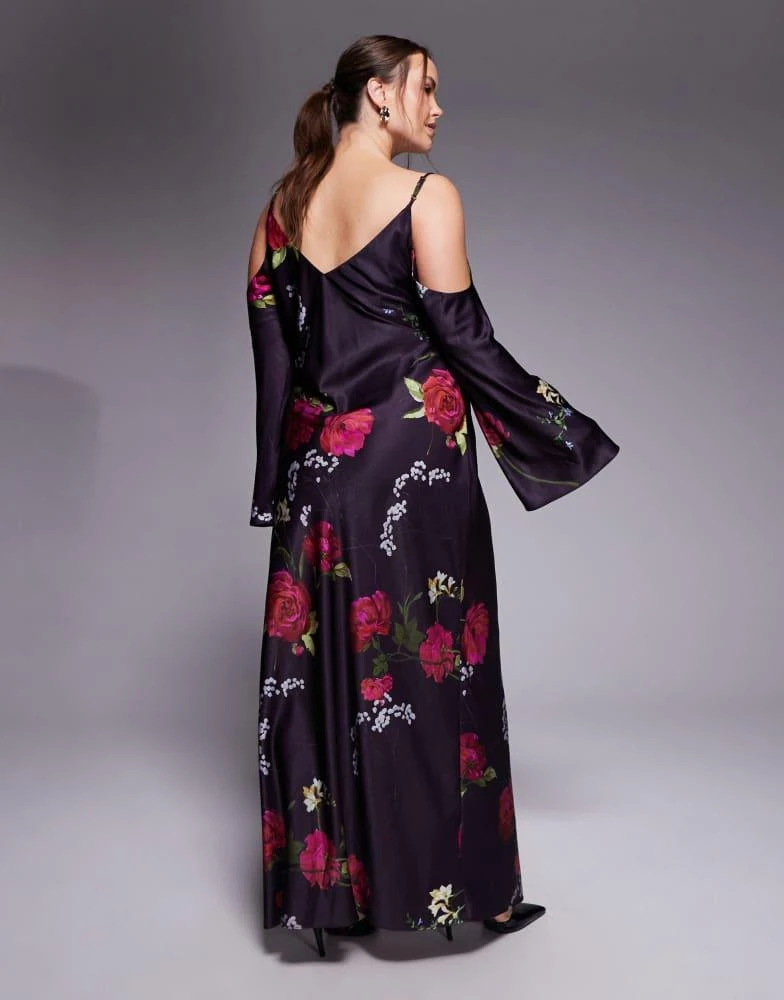 asos purple floral dress ASOS Design - Maxi Dress - Women - Polyester - 10 US