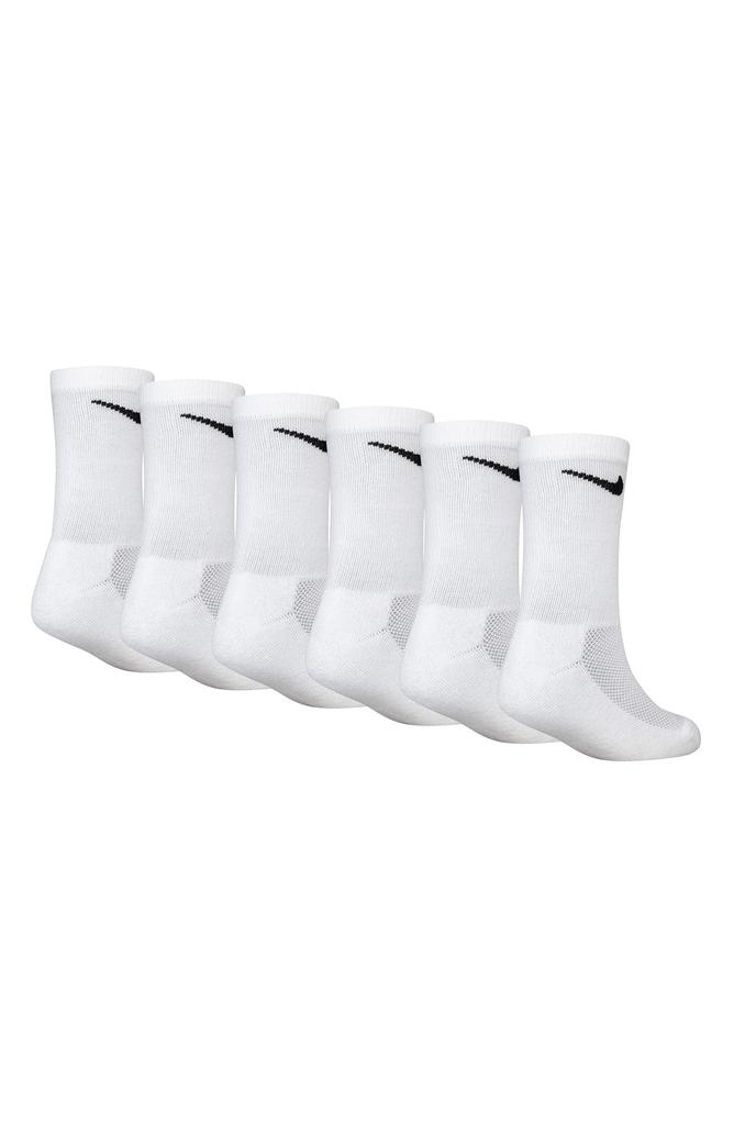 NIKE Kids' 6-Pack Performance Cushioned Crew Socks